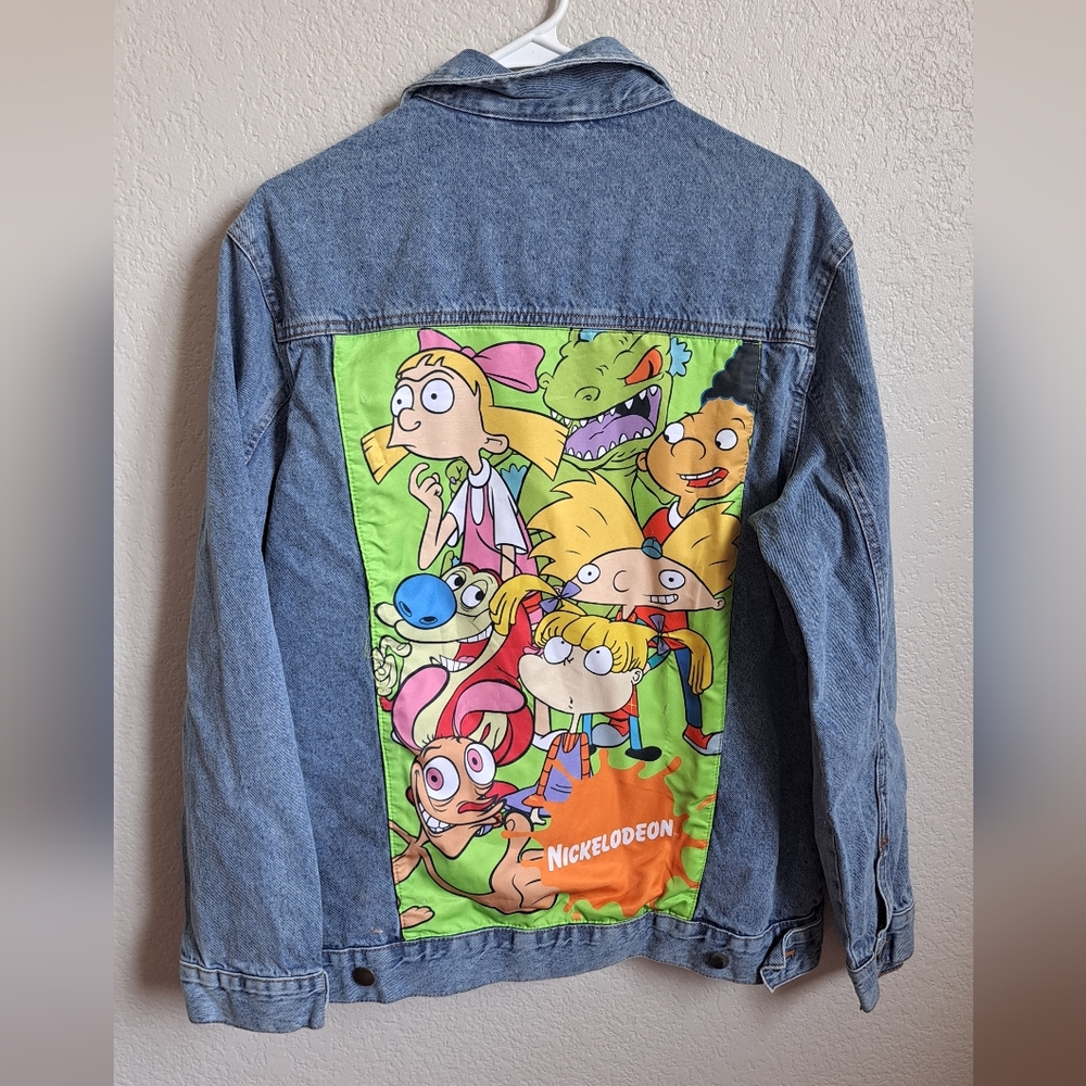 Nickelodeon 90's Y2K Cartoons Denim Jacket Size Large